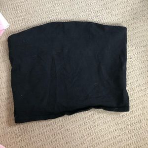 Classic black strapless top